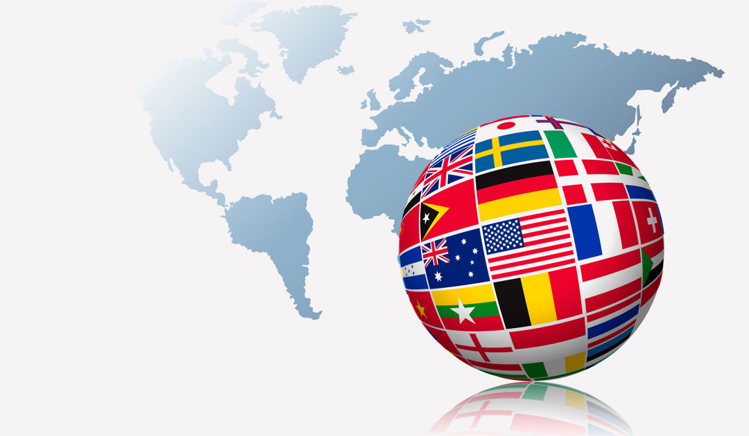 Weltkugel Sprachen